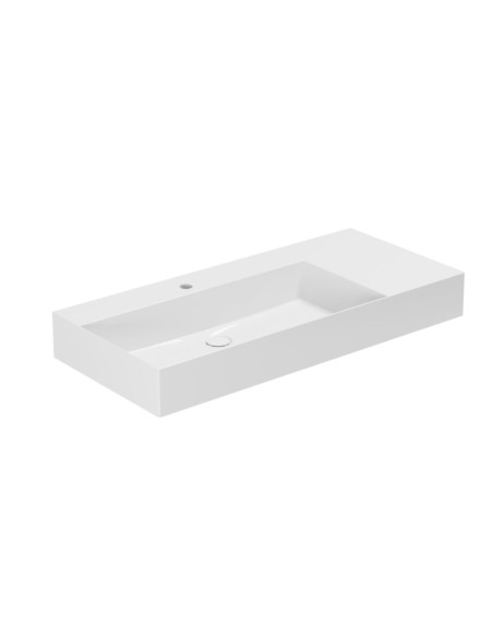 Praustuvas Azzurra Elegance Squared 1020x460 su anga maišytuvui, dubuo kairėje
