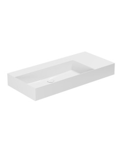 Praustuvas Azzurra Elegance Squared 1020x460 be angos maišytuvui, dubuo kairėje