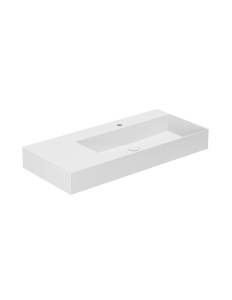 Praustuvas Azzurra Elegance Squared 1020x460 su anga maišytuvui, dubuo dešinėje