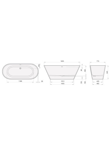 Silkstone Matte Grey vonia Paa Nudo 1660x725 laisvai pastatoma