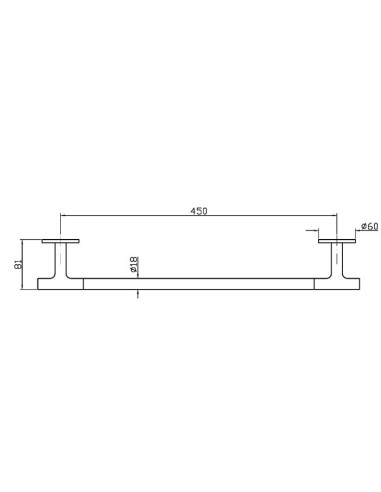 Zucchetti rankšluosčių laikiklis 450mm