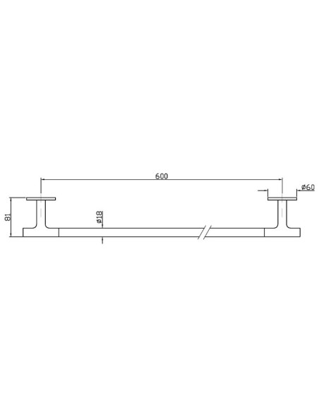 Zucchetti rankšluosčių laikiklis 600mm