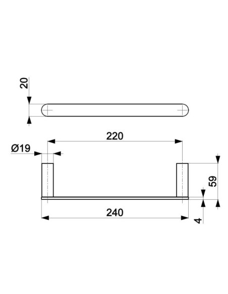 MOZA rankšluosčių laikiklis 220mm