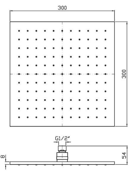 Zucchetti Him 300x300 potinkinė dušo galva