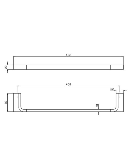 Zucchetti Him rankšluosčių laikiklis 450mm