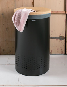 Brabantia Skalbinių dėžė 60L - juoda matinė