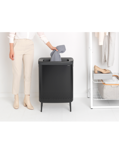 Brabantia Bo Skalbinių dėžė 2x45L - juoda matinė