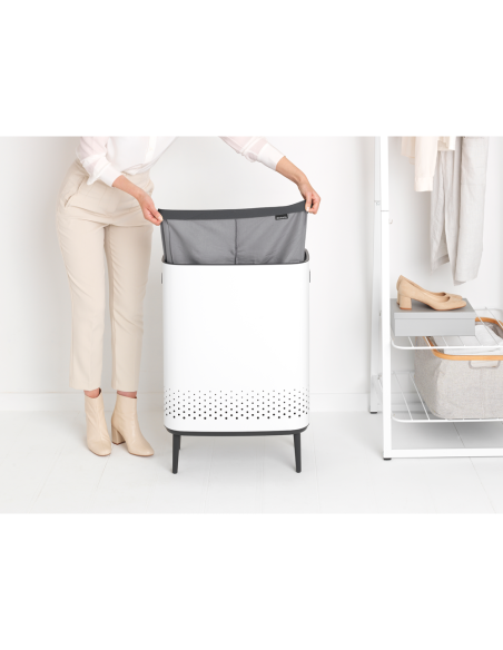 Brabantia Bo Skalbinių dėžė 2x45L - balta