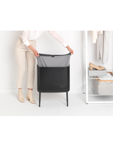Brabantia Bo skalbinių dėžė 60L - juoda matinė