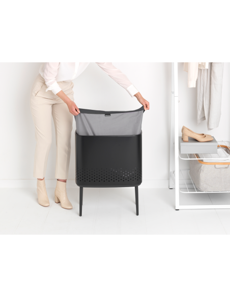 Brabantia Bo skalbinių dėžė 60L - juoda matinė