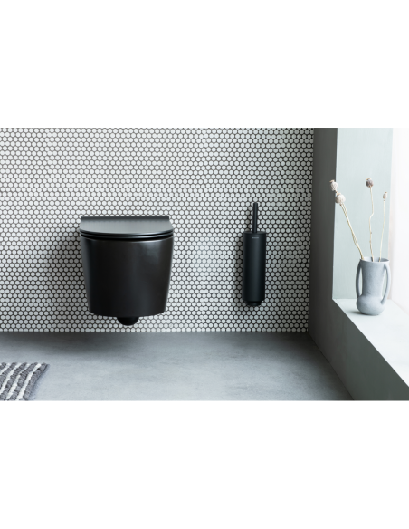 Tualeto šepetys su laikikliu Brabantia Mindset - juoda