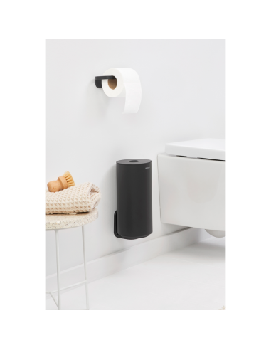 Tualetinio popieriaus laikiklis su dangteliu Brabantia Mindset - juoda