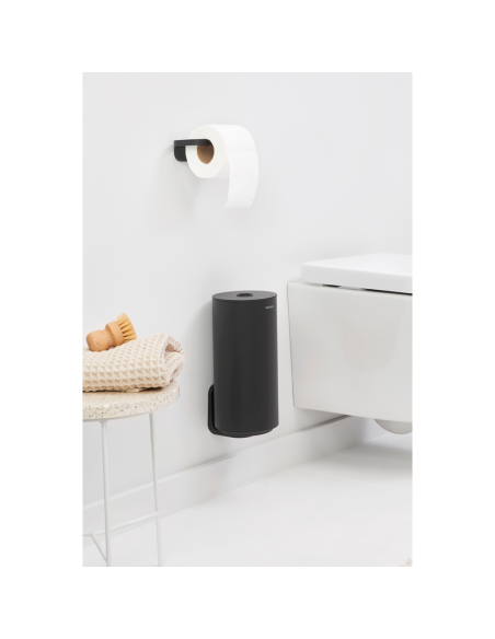 Tualetinio popieriaus laikiklis su dangteliu Brabantia Mindset - juoda
