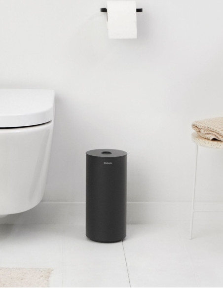 Tualetinio popieriaus laikiklis su dangteliu Brabantia Mindset - juoda