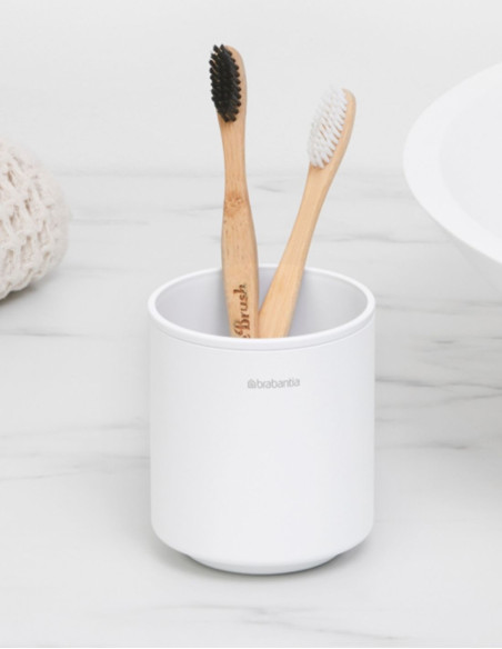 Dantų šepetėlių indelis Brabantia Mindset - balta