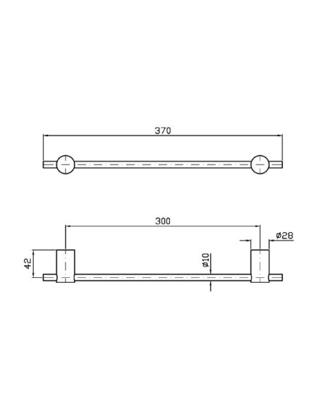 Zucchetti rankšluosčių laikiklis 300mm, nerūdijantis plienas