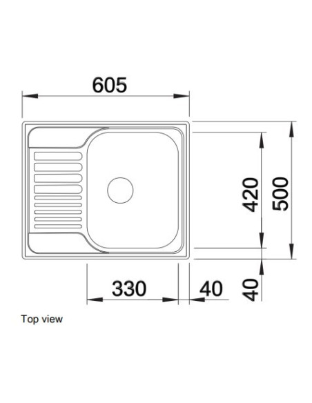 Blanco TIPO 45 S Mini nerūdijančio plieno plautuvė