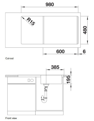 Blanco DINAS XL 6 S nerūdijančio plieno plautuvė