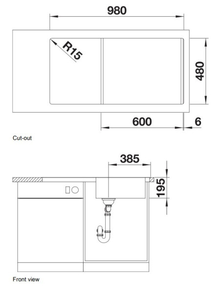 Blanco DINAS XL 6 S nerūdijančio plieno plautuvė