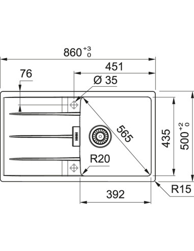 Franke CNG 611-86 fragranit plautuvė...