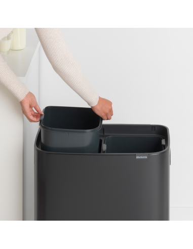 Brabantia Šiukšlių dėžė BO Touch 2x30L