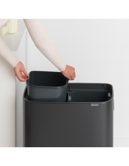 Brabantia Šiukšlių dėžė BO Touch 2x30L