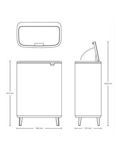 Brabantia Šiukšlių dėžė BO Touch HI...