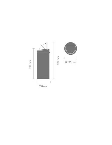 Brabantia Šiukšlių dėžė Touch 30L