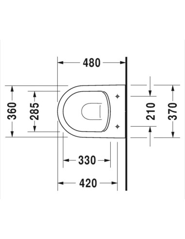 Pakabinamas unitazas Duravit ME by Starck Rimless Compact su SoftClose dangčiu