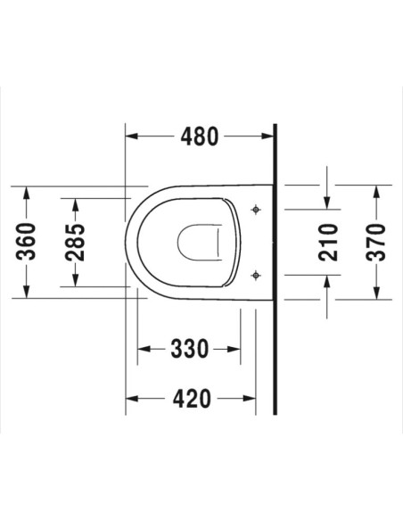 Pakabinamas unitazas Duravit ME by Starck Rimless Compact su SoftClose dangčiu