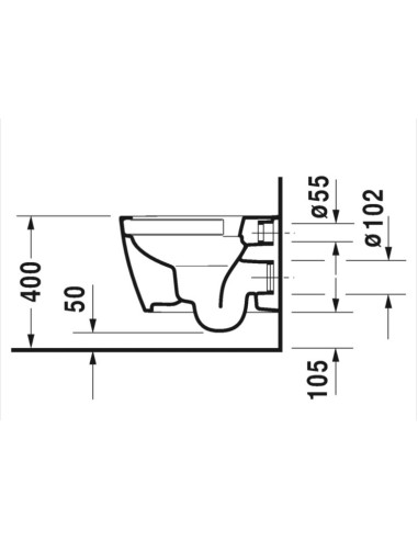 Pakabinamas unitazas Duravit ME by Starck Rimless Compact su SoftClose dangčiu