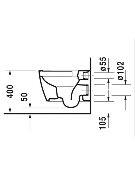 Pakabinamas unitazas Duravit ME by Starck Rimless Compact su SoftClose dangčiu