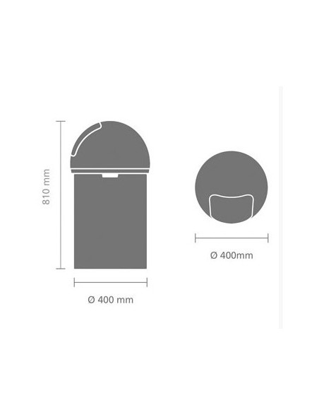 Brabantia Šiukšlių dėžė Push 60L