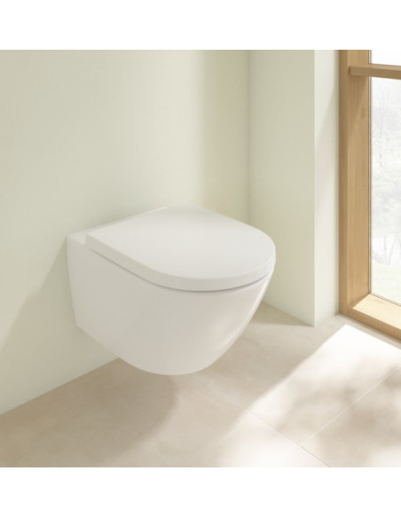 Pakabinamas unitazas Villeroy&Boch Subway 3.0 su dangčiu Softclose ir TWIST-FLUSH nuleidimu