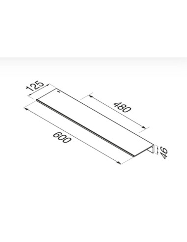 Metalinė lentynėlė Geesa 600x46x125,...