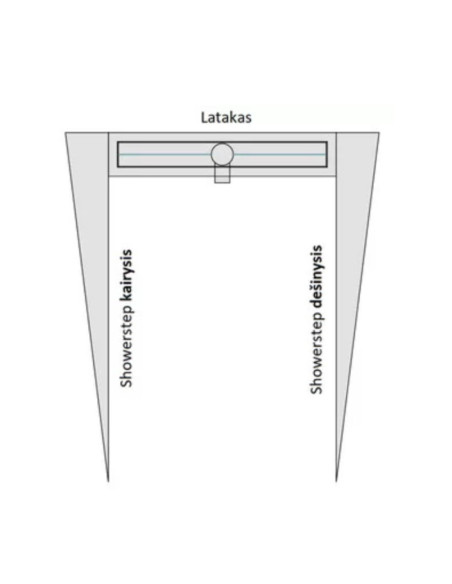 ACO ShowerStep profiliuočiai su matiniu paviršiumi 990mm