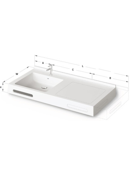 Nestandartinis praustuvas Credo Silkstone