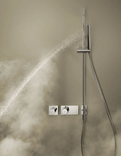Termostatinis dušo maišytuvas su dušeliu - lazdelė ir stovu 760mm
