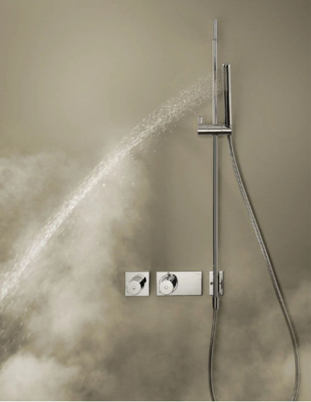 Termostatinis dušo maišytuvas su dušeliu - lazdelė ir stovu 760mm