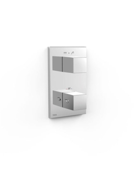 Termostatinis potinkinis dviejų krypčių maišytuvas, kvadratinis (be p.d.) THERM-BOX