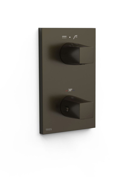 Termostatinis potinkinis dviejų krypčių maišytuvas, kvadratinis (be p.d.) THERM-BOX