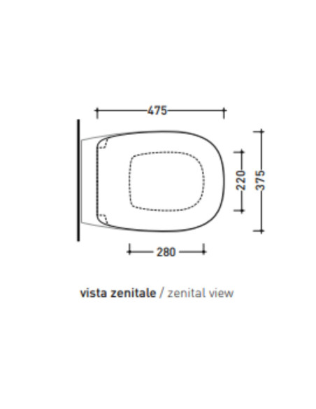 Unitazo dangtis Flaminia Bonola soft-closing lėtai užsidarantis