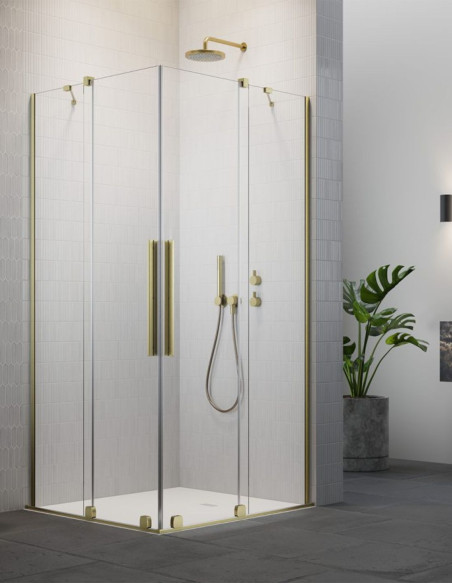 Radaway Furo Brushed Gold KDD kampinė dušo kabina