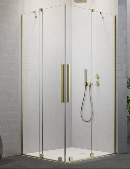 Radaway Furo Brushed Gold KDD kampinė dušo kabina