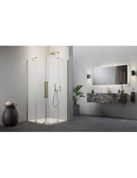 Radaway Furo Brushed Gold KDD kampinė dušo kabina