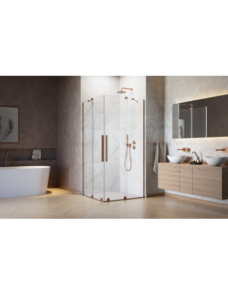 Radaway Furo Brushed Copper KDD kampinė dušo kabina