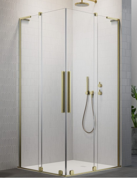 Radaway Furo SL Brushed Gold KDD kampinė dušo kabina