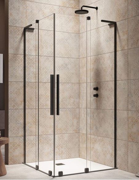 Radaway Furo SL Black KDD kampinė dušo kabina