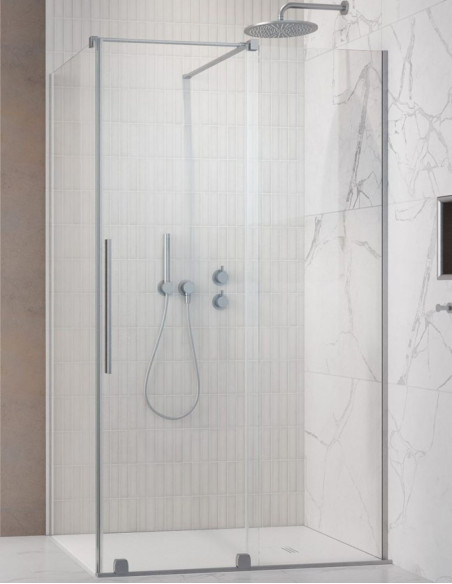 Radaway Furo Brushed Nickel KDJ kampinė dušo kabina