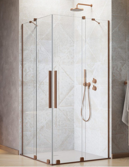 Radaway Furo Brushed Copper KDD kampinė dušo kabina